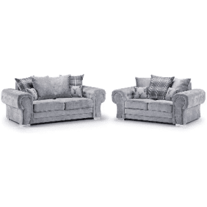 Verona 3+2 Seater Sofa Set – Grey Fabric Sofas | BEDK UK