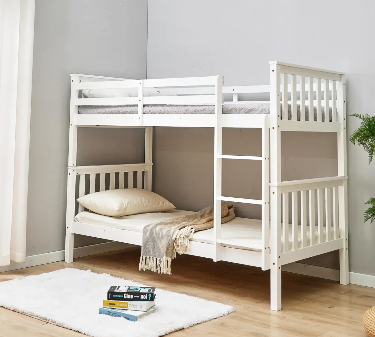 Single Wooden Bunk Bed with Mattress – Separable & Safe | BEDK UK
