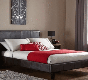 Faux Leather Bed Frame with Mattress Option – BEDK UK