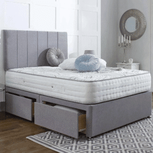 Divan Bed with Mattress & Optional Storage – Headboard | BEDK UK